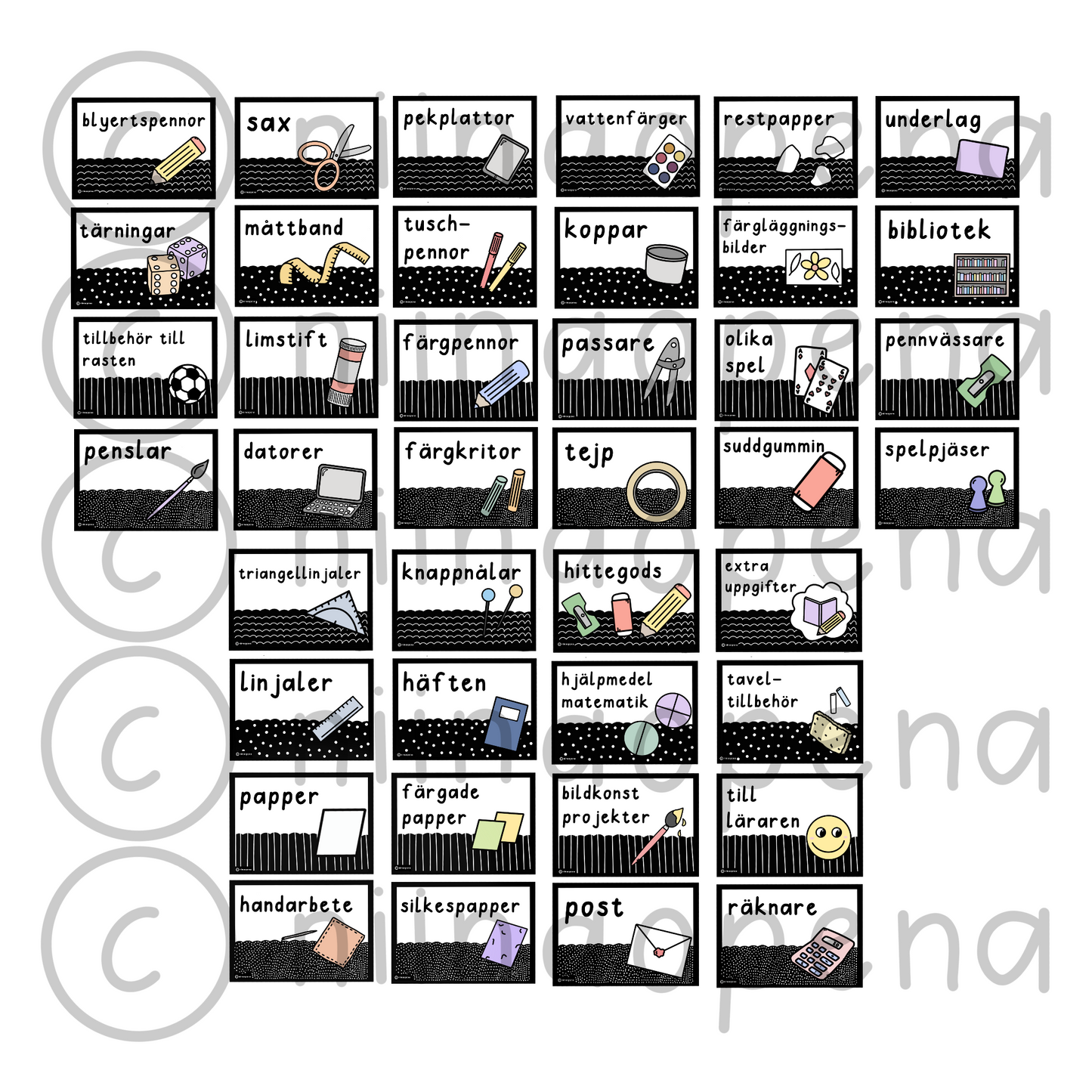 Välinekortit 🇸🇪