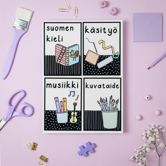 Oppiaine- ja tapahtumakortit 🇫🇮