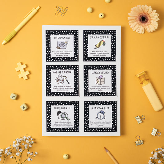 Ryhmätyöskentelyn roolikortit